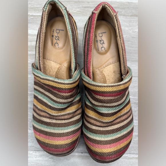 boc Nadiyya Striped Linen Comfort Clogs Womens Size 7 - Picture 4 of 12